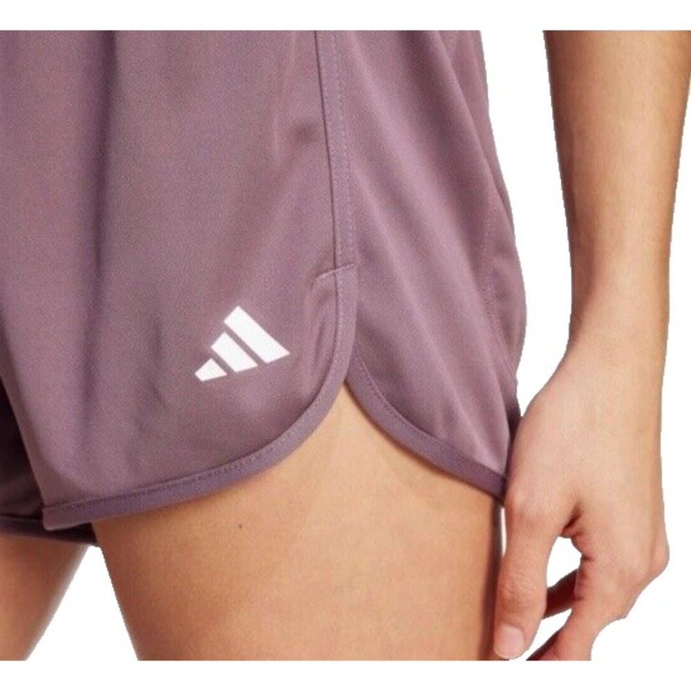 Adidas Womens Pacer 3 Stripes Knit High Shorts 3" Inseam Purple Plus Sz 2X NEW - Picture 2 of 9